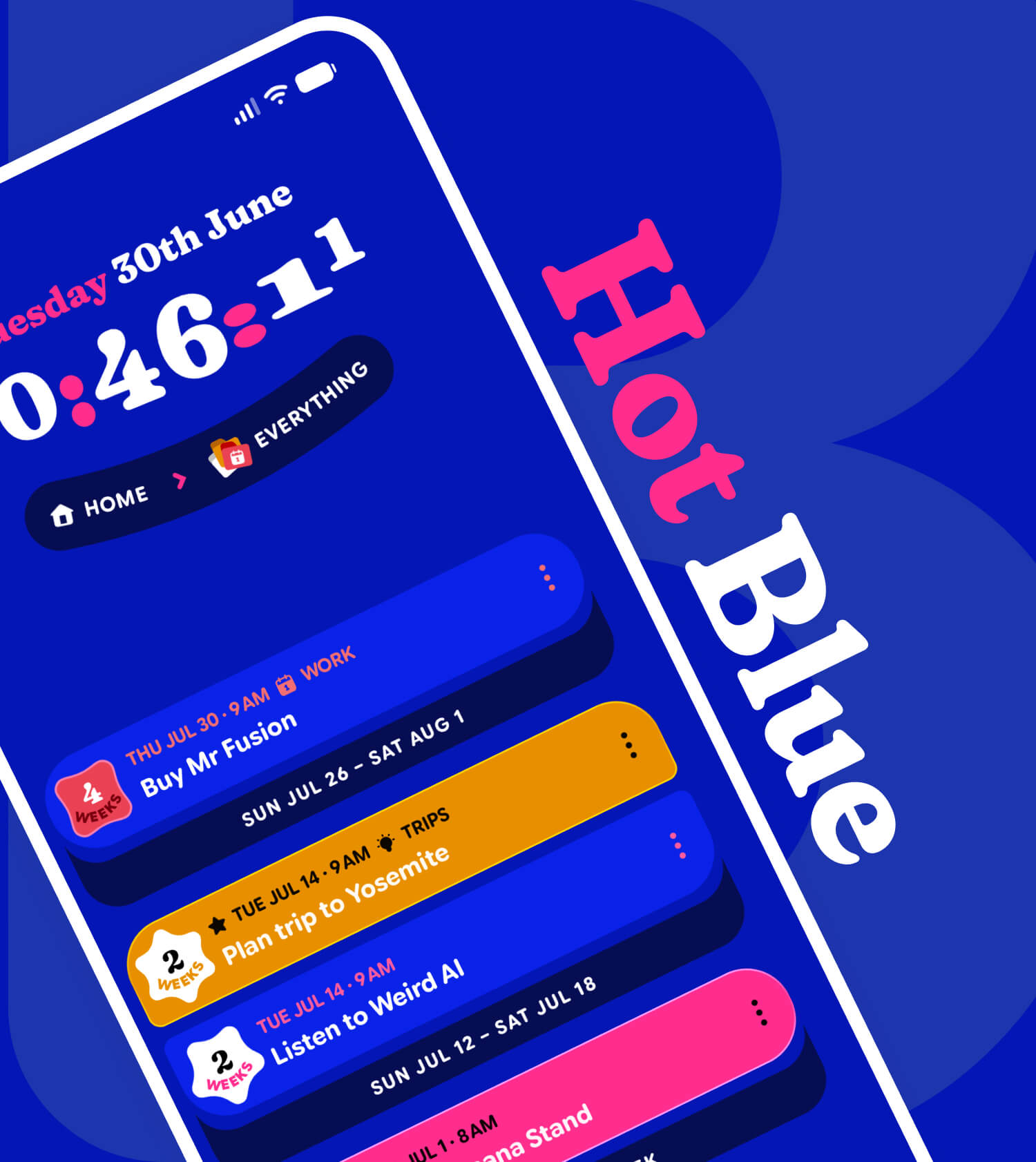 The Hot Blue theme in Headscratch